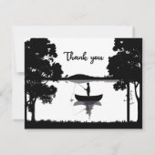 Schwarz-Weiß-Beerdigung zum Gedenken an die Fische Dankeskarte (Vorderseite)