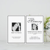 Schwarz-Weiß-Beerdigungsreihenfolge des Servicepro (Stehend Vorderseite)