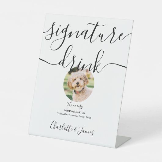 Schwarz-Weiß-Begleitheißungstrink Sockelschild (Vorderseite)