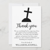 Schwarz-Weiß-Begräbniskarten Einladung (Vorderseite)