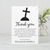 Schwarz-Weiß-Begräbniskarten Einladung (Stehend Vorderseite)