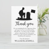 Schwarz-Weiß-Begräbniskarten Einladung (Stehend Vorderseite)