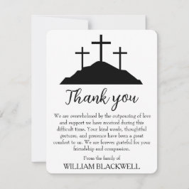 Schwarz-Weiß-Begräbniskarten Feiertagskarte