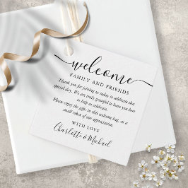 Schwarz-Weiß-Begrüßungsbeutel Geschenkanhänger