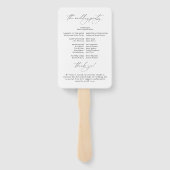 Schwarz-Weiß Begrüßungsprogramm Hand Fan Fächer (Rückseite)