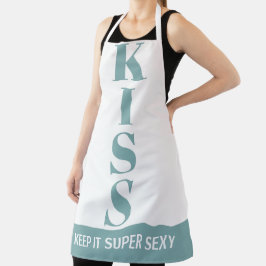 Schwarz-Weiß Behalten It Super Sexy KISS Schürze