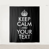 Schwarz-Weiß-Behalten Ruhe und Ihr Text Wandteppich (Vorderseite)