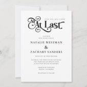 Schwarz-weiß bei der letzten Hochzeit Einladung (Vorderseite)