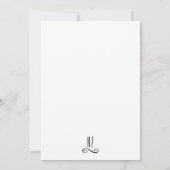 Schwarz-weiß bei der letzten Hochzeit Einladung (Rückseite)