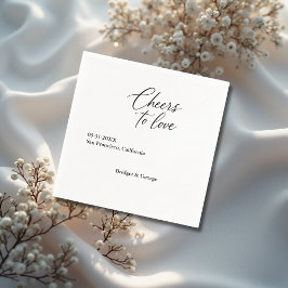 Schwarz-Weiß-Beifall für die Liebe Serviette