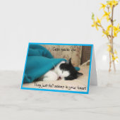 Schwarz-Weiß-Beileid schlafen Karte (Gelbe Blume)