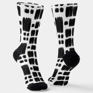 Schwarz-weiß bemalte Formen Socken