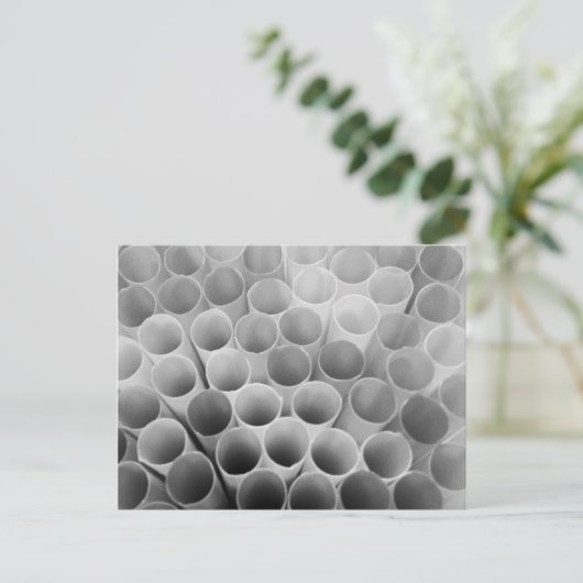 Schwarz-Weiß-Bendy Postkarte (Stehend Vorderseite)