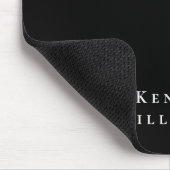 Schwarz Weiß Benutzerdefinierter Name Minimalistis Mousepad (Ecke)