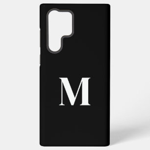 Schwarz Weiß Benutzerdefinierter Name Monogramm St Samsung Galaxy Hülle