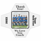 Schwarz Weiß Benutzerdefiniertes Fußball Trainer F (Flach)