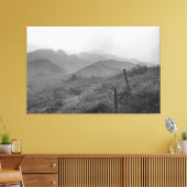 Schwarz-Weiß-Berge Leinwand. Leinwanddruck (Insitu (Wohnzimmer))