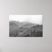 Schwarz-Weiß-Berge Leinwand. Leinwanddruck (Vorderseite)