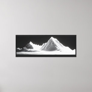 Schwarz-Weiß-Berglandschaft Canvas drucken Leinwanddruck