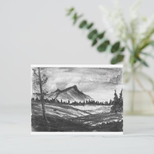Schwarz-Weiß-Berglandschaft! Postkarte (Stehend Vorderseite)