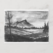 Schwarz-Weiß-Berglandschaft! Postkarte (Vorderseite)