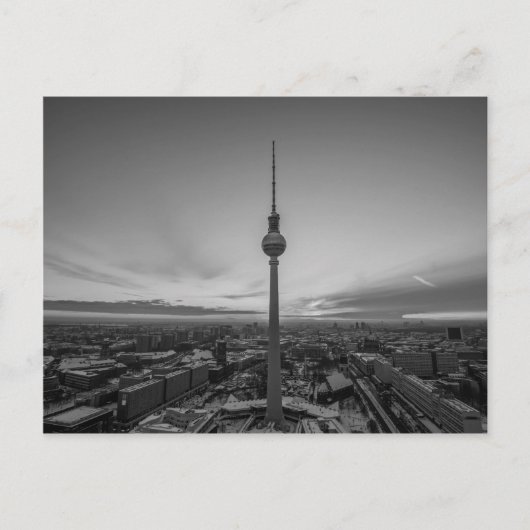 Schwarz-Weiß-Berlin im Winter Postkarte (Vorderseite)