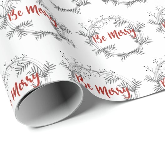 Schwarz-Weiß-Berry| Rotschreibmuster Geschenkpapier (Rolleneckpunkt)