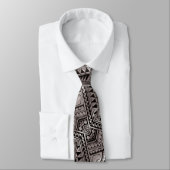Schwarz-Weiß-Beruflich-Tribal-Tattoo-Muster Krawatte (Gebunden)