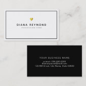 Schwarz-Weiß-berufliche Liebe Visitenkarte (Vorne/Hinten)