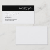 Schwarz/Weiß - Berufliche Visitenkarte (Vorne/Hinten)