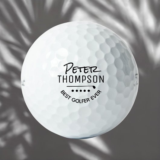 Schwarz-Weiß-Bester Golfer Golfball