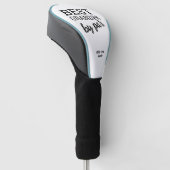Schwarz Weiß Bester Opa nach Par Personalized Golf Headcover (angewinkelt)