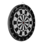 Schwarz/Weiß Bester Vater je Dartboard Dartscheibe (Vorderseite Links)