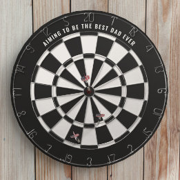 Schwarz/Weiß Bester Vater je Dartboard Dartscheibe