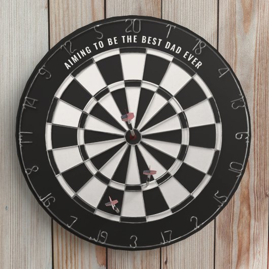 Schwarz/Weiß Bester Vater je Dartboard Dartscheibe