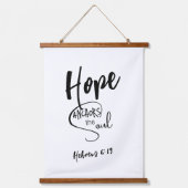 Schwarz-Weiß-Bibelverse-Set von zwei Wandteppich Mit Holzrahmen (Vorderseite)