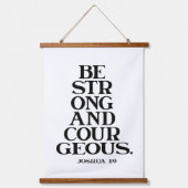 Schwarz-Weiß-Bibelverse-Set von zwei Wandteppich Mit Holzrahmen (Vorderseite 2)