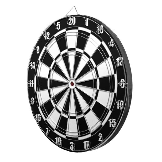 Schwarz-Weiß-Bicolor-Dart-Board Dartscheibe (Vorderseite rechts)