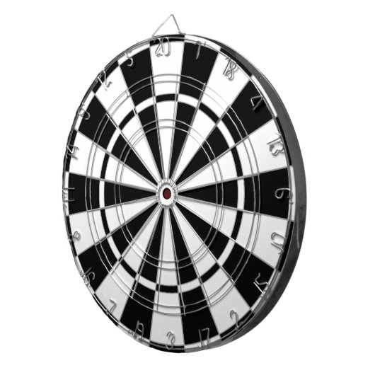 Schwarz-Weiß-Bicolor-Dart-Board Dartscheibe (Vorderseite rechts)