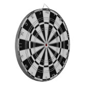 Schwarz-Weiß-Bicolor-Dart-Board Dartscheibe (Vorderseite Links)