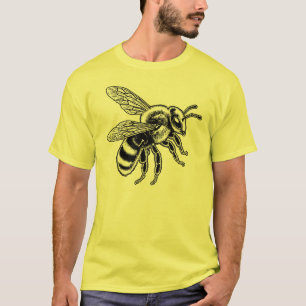Schwarz-Weiß-Biene T-Shirt