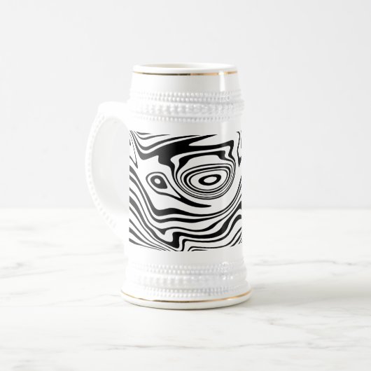 Schwarz-weiß Bierstein Bierglas (Vorderseite Links)