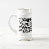 Schwarz-weiß Bierstein Bierglas (Links)