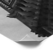 Schwarz & Weiß Big Ben Art Fotografie Poster (Ecke)