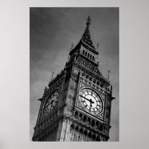 Schwarz & Weiß Big Ben Art Fotografie Poster