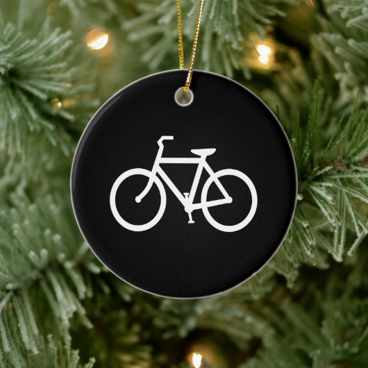Schwarz-Weiß-Bike-Grafik Keramikornament (Baum)