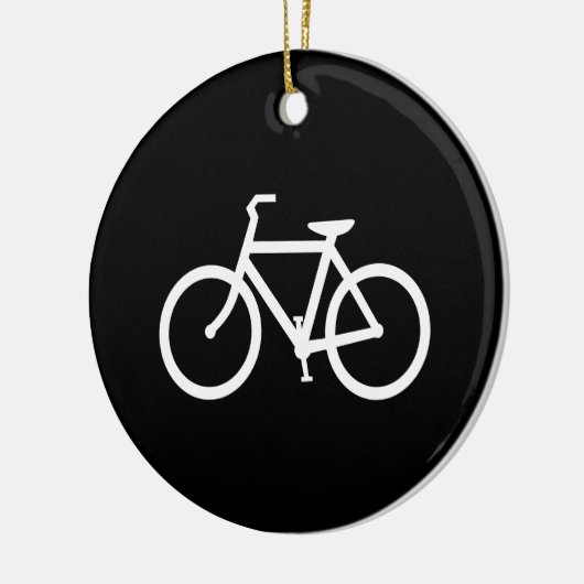Schwarz-Weiß-Bike-Grafik Keramikornament (Links)