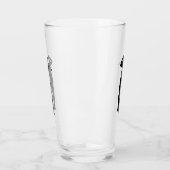 Schwarz-Weiß-Bild eines Golfers Glas (Links)