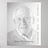 Schwarz-Weiß-Bild für Beerdigungsservice Poster (Vorne)