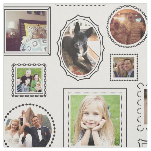 Schwarz-Weiß-Bild-Rahmen Stoff (Muster)